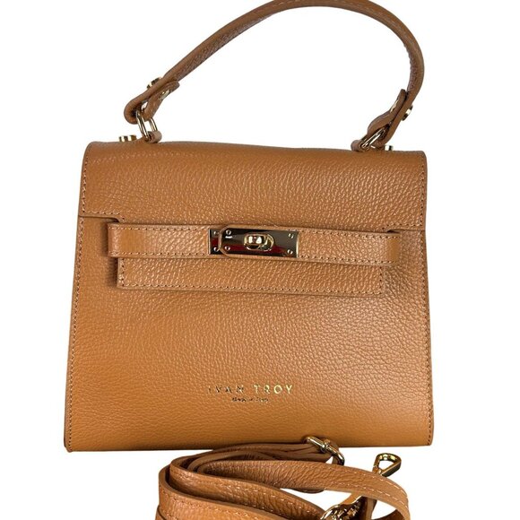 Naya Cognac Italian Leather Handbag for Women – Luxury Designer Shoulder - Picture 9 of 9